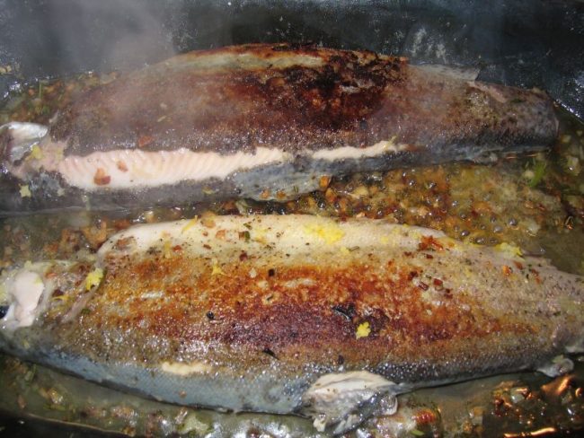 Forelle griechisch – römisch – französisch ist lecker und deftig.