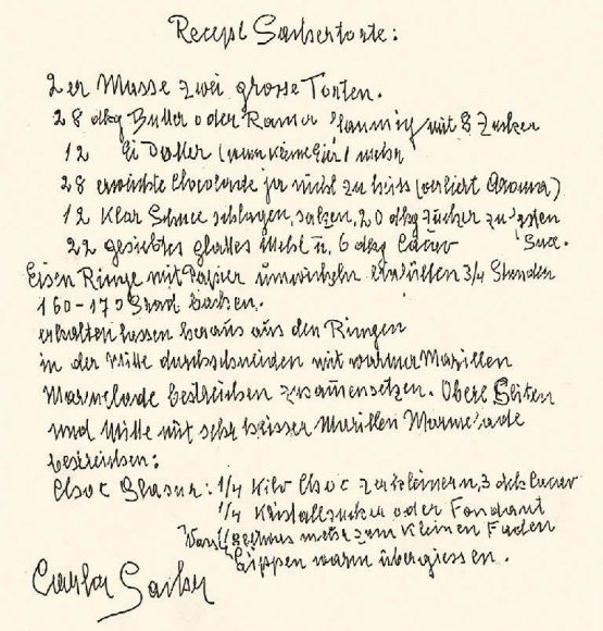 Original Rezept Sachertorte