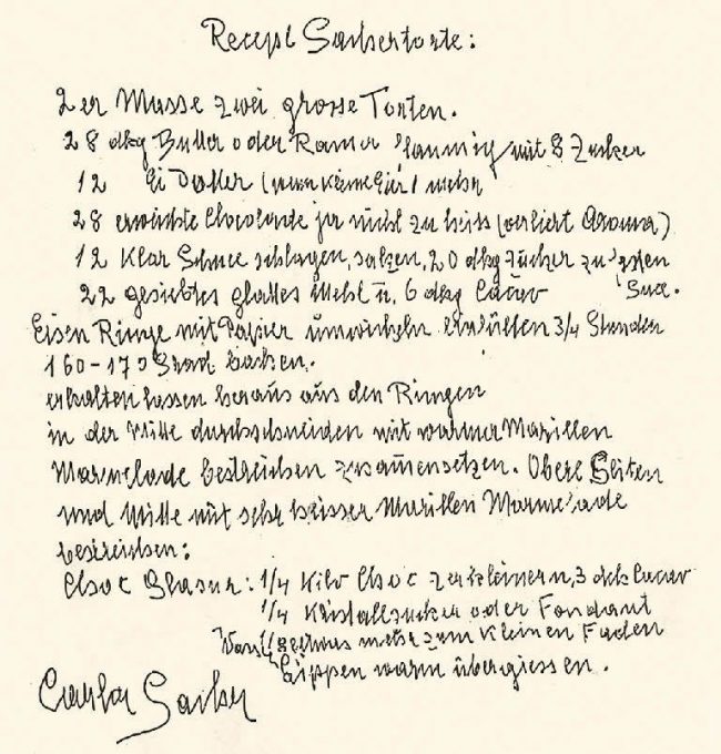 Original Rezept Sachertorte