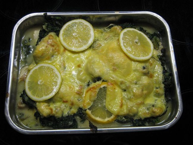 Fischfilet Florentinerart – Rotbarschfilet in Spinat