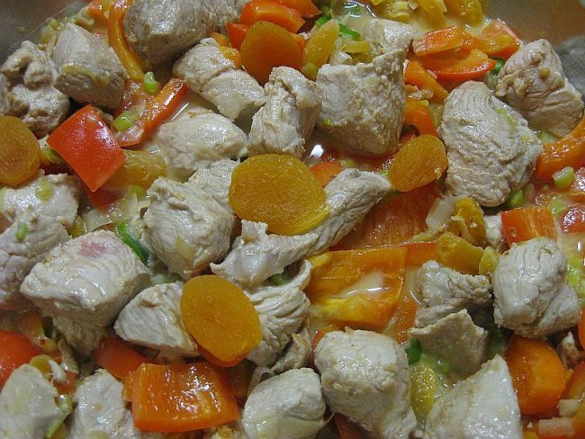 Schweinegulasch asiatische Art süß