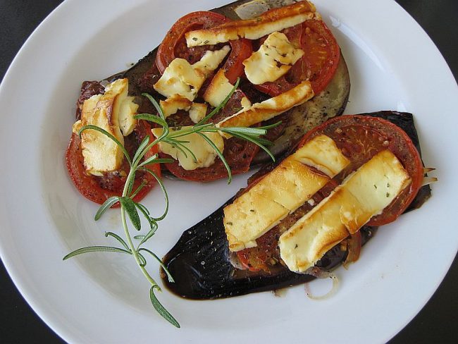 Auberginen in der Röhre gebacken Auberginen in der Röhre gebacken