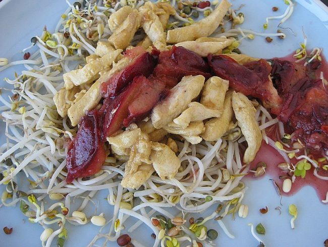 Hühnerstreifen mit Senfsauce