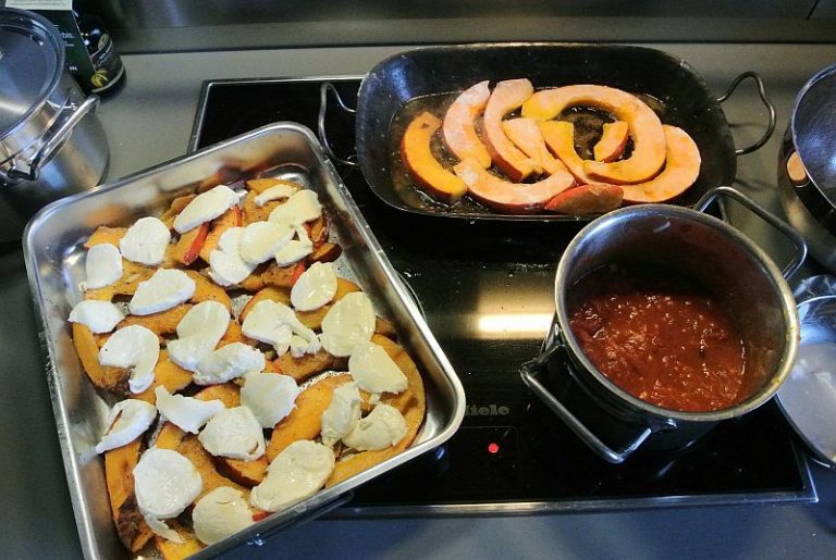 Zutaten Kürbis überbacken