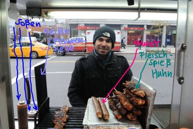 Wurstbude in New York, oder wie ich eine Stadt entdeckte. In New York soll es 20.000 Wurstbuden, oder Hot Dog Stände geben.