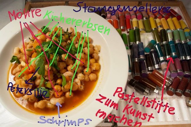Kichererbsen mit Schrips