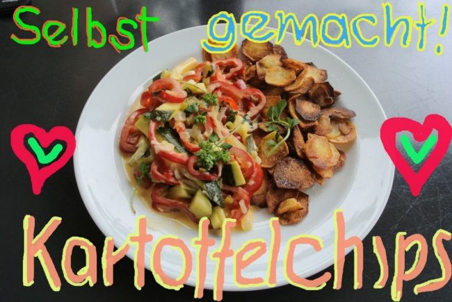 Selbstgemachte Kartoffelchips Selbst gemachte Kartoffelchips sind sehr Lecker und einfach zubereitet.