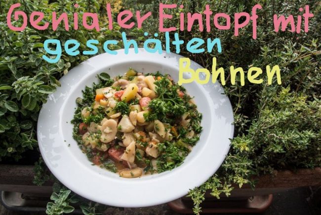 Eintopf mit geschälten Bohnen aus Umbrien ist schmackhaft und gesund.