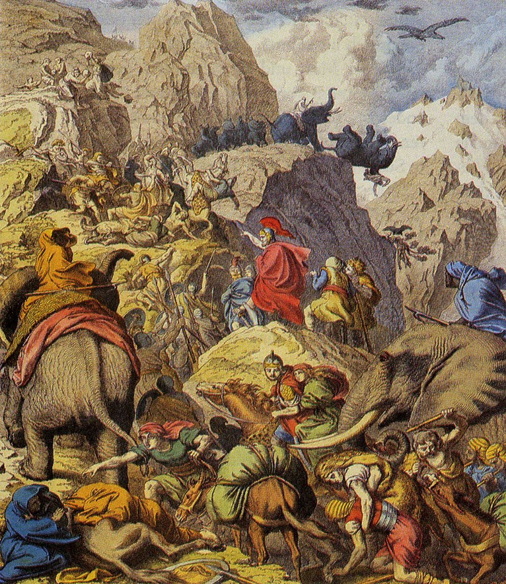 Hannibal überquert die Alpen