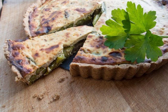 Spargelkuchen Anschnitt