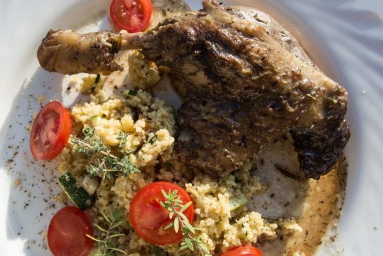 Entenkeule mit Thymian und Hirse