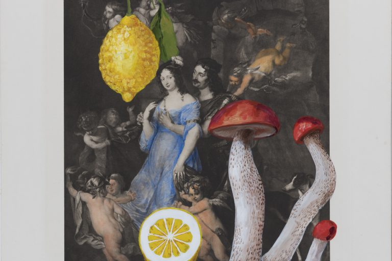 Dido und Aeneas (Willeboirts) 2017 Acryl auf Heliogravüre 50,8cm x 37,8cm