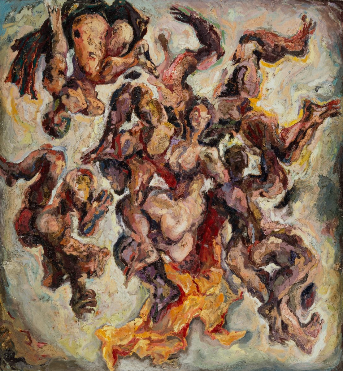 Gatzemeier Höllensturz 1989 Öl auf Leinwand 280 x 260 cm