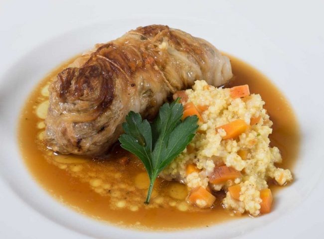 China Krautwickel mit Hack von Hohenlohischen Schwein