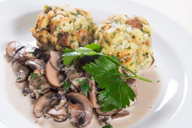 Semmelknödel mit Pilzrahm für Kids
