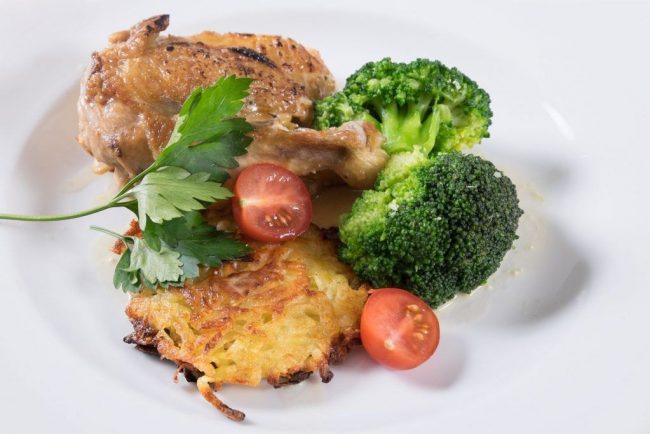 Wachtel mit mini Rösti Wachtel mit mini Rösti