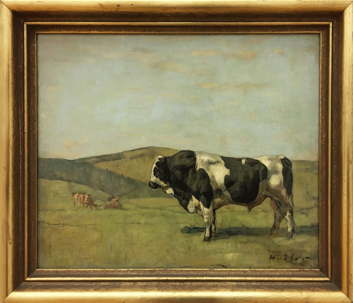 Gemälde von Ferdinand Hodler Der Stier mit Preisangabe