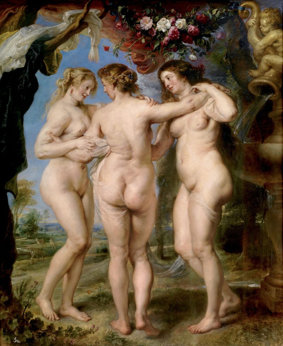 Die Bedeutung von Modell und Maler im Werk von Rubens wird mit dem Gemälde drei Grazien deutlich.