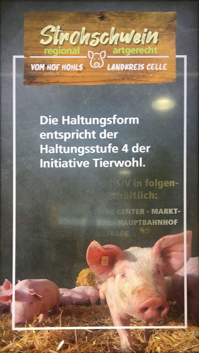 Das Strohschwein aus Celle macht die Bratwurst auf dem Bahnhof in Hannover so gut. Es ist aus artgerechter Haltung.
