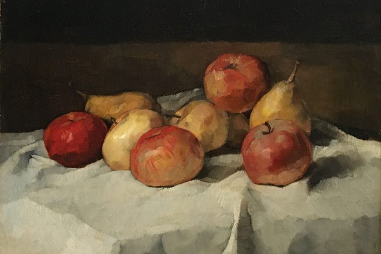 Wilhelm Trübner 1851-1917 Stillleben mit Äpfeln und Birnen 1876 Museum der Bildenden Künste Leipzig