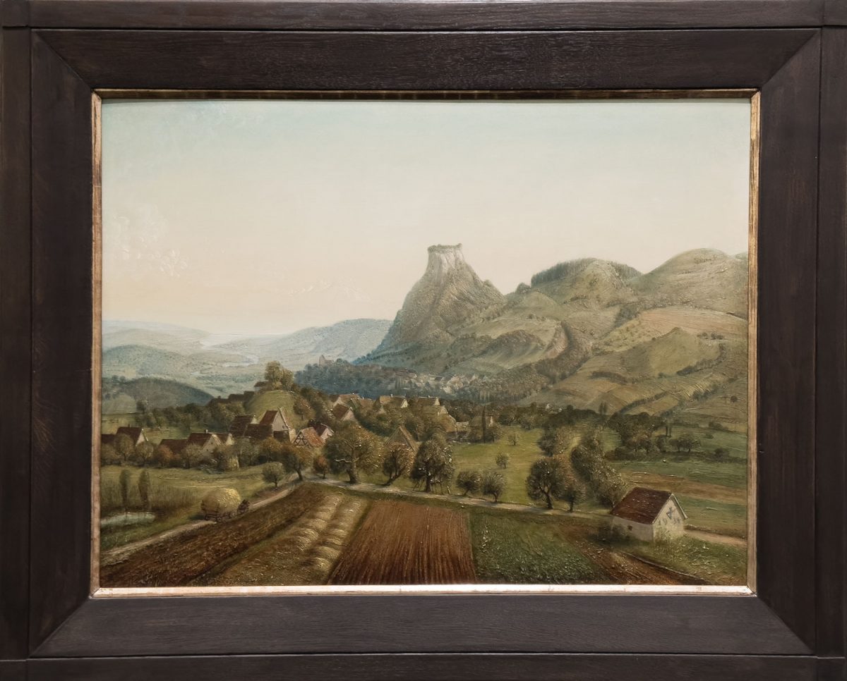 Das Gemälde von Otto Dix mit dem Titel Hohenkrähen im Hegau stammt aus dem Jahr 1934. Also der Zeit in der der Köntsler in innerer Emigration im äußersten Süden Deutschlands lebte.