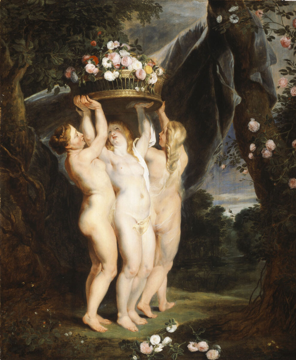 Diese drei Grazien von Peter Paul Rubens sind verspielt und haben einen eher dekorativen Charakter.