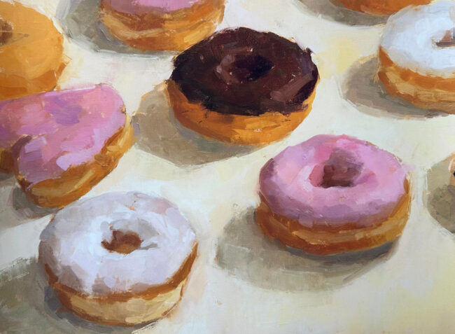 Wayne Thiebaud benutzt häufig den Donut als Motiv in der Kunst