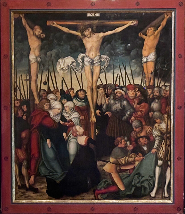 Das Merseburger Altarbild von Lucas Cranach dem älteren mit seiner erinnerte mich kompositorisch an Uccella