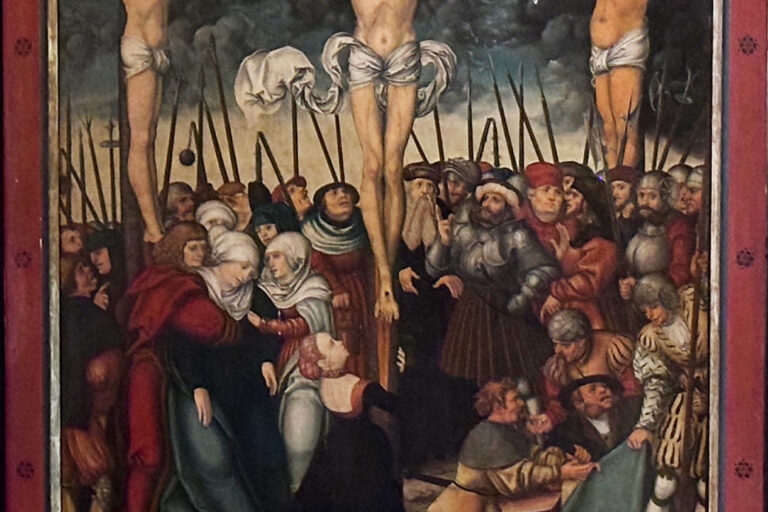 Das Merseburger Altarbild von Lucas Cranach dem älteren mit seiner erinnerte mich kompositorisch an Uccella