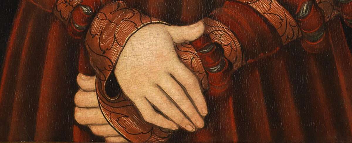 Die Hände der Sybille von Lucas Cranach sind jedoch noch im Stil des Mittelalters verhaftet.
