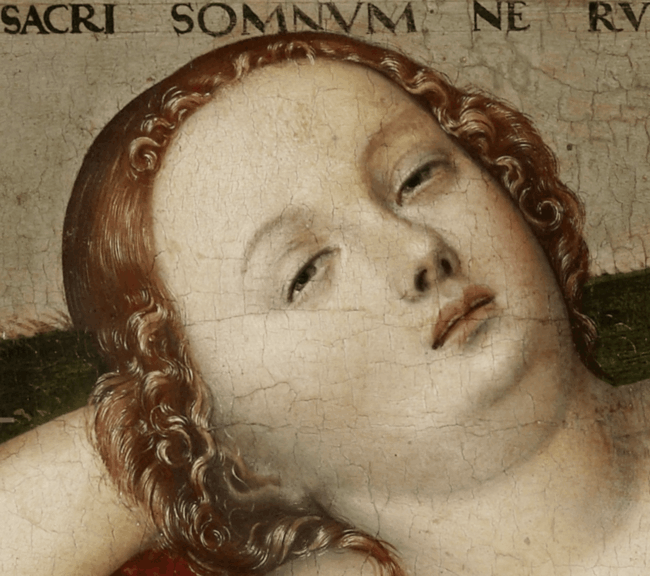 Das Gemälde von Lucas Cranach der Ältere Quellnymphe am Brunnen zeigt der Archetypus eines lasziven Blickes. Die Vielfalt im Werk von Cranach wird von der Wissenschaft wenig beachtet. Man ergötzt sich lieber an Aufzählungen. Es benötigt eine Schule des Sehens. Auch um einen lasziven Blick zu erkennen.