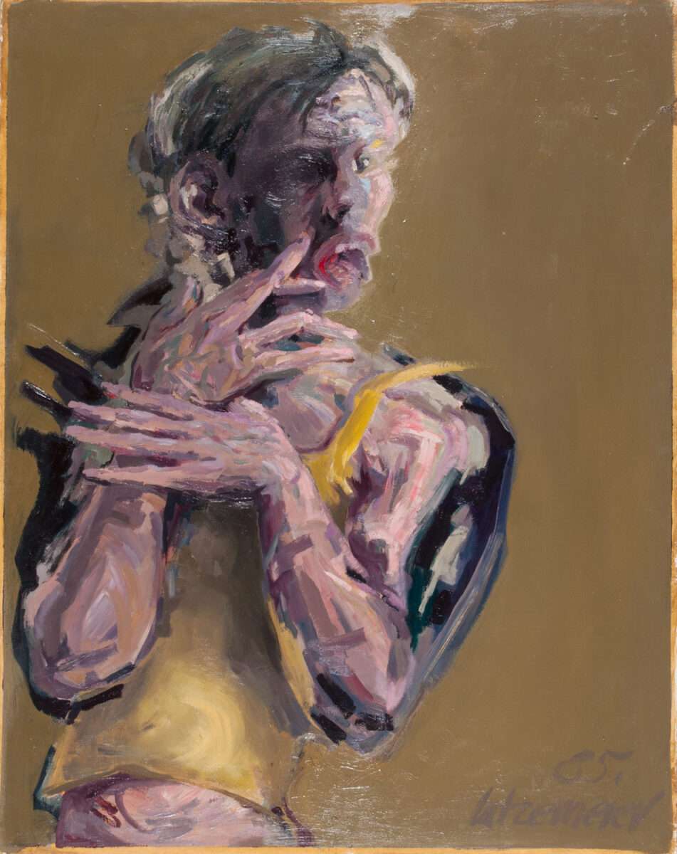 Thomas Gatzemeier – Der Affektierte (1985), expressives Selbstbildnis über Identität, Selbstbefragung und den menschlichen Leib in der Malerei.