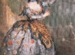 Barbara Campanini als Bacchantin mit erhobenem Tamburin und leopardengemustertem Überwurf, gemalt von Antoine Pesne um 1745.